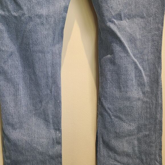 Hollister Men's Jeans 36 x 34 Button Fly Distressed Light Wash Bootcut - Picture 8 of 16